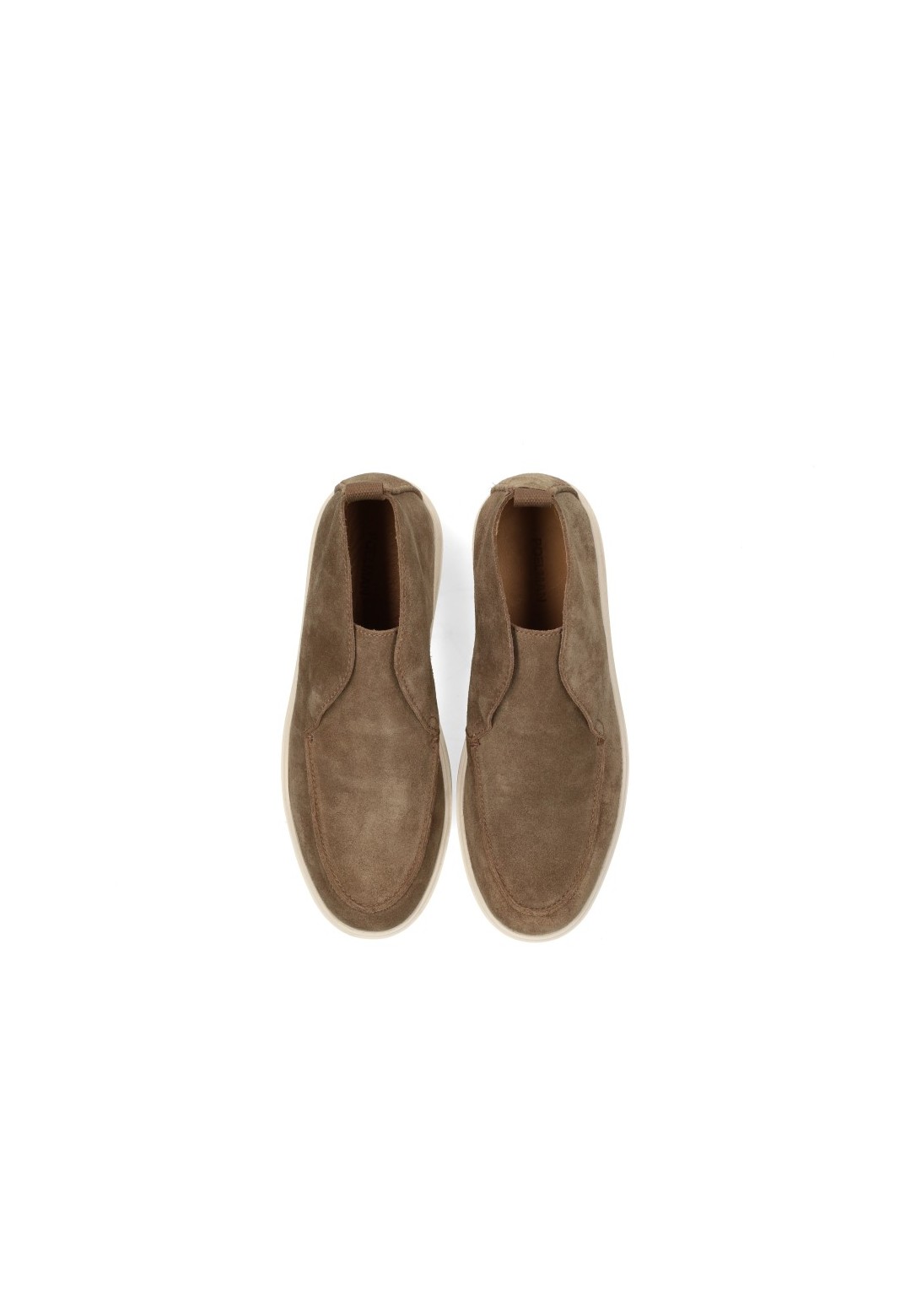 PS Poelman Milan men's slip-on shoes taupe – top view pair