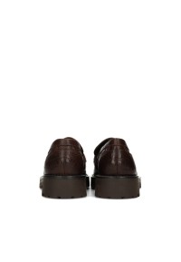 Rückansicht der dunkelbraunen PS Poelman LEIN Loafer aus Leder.