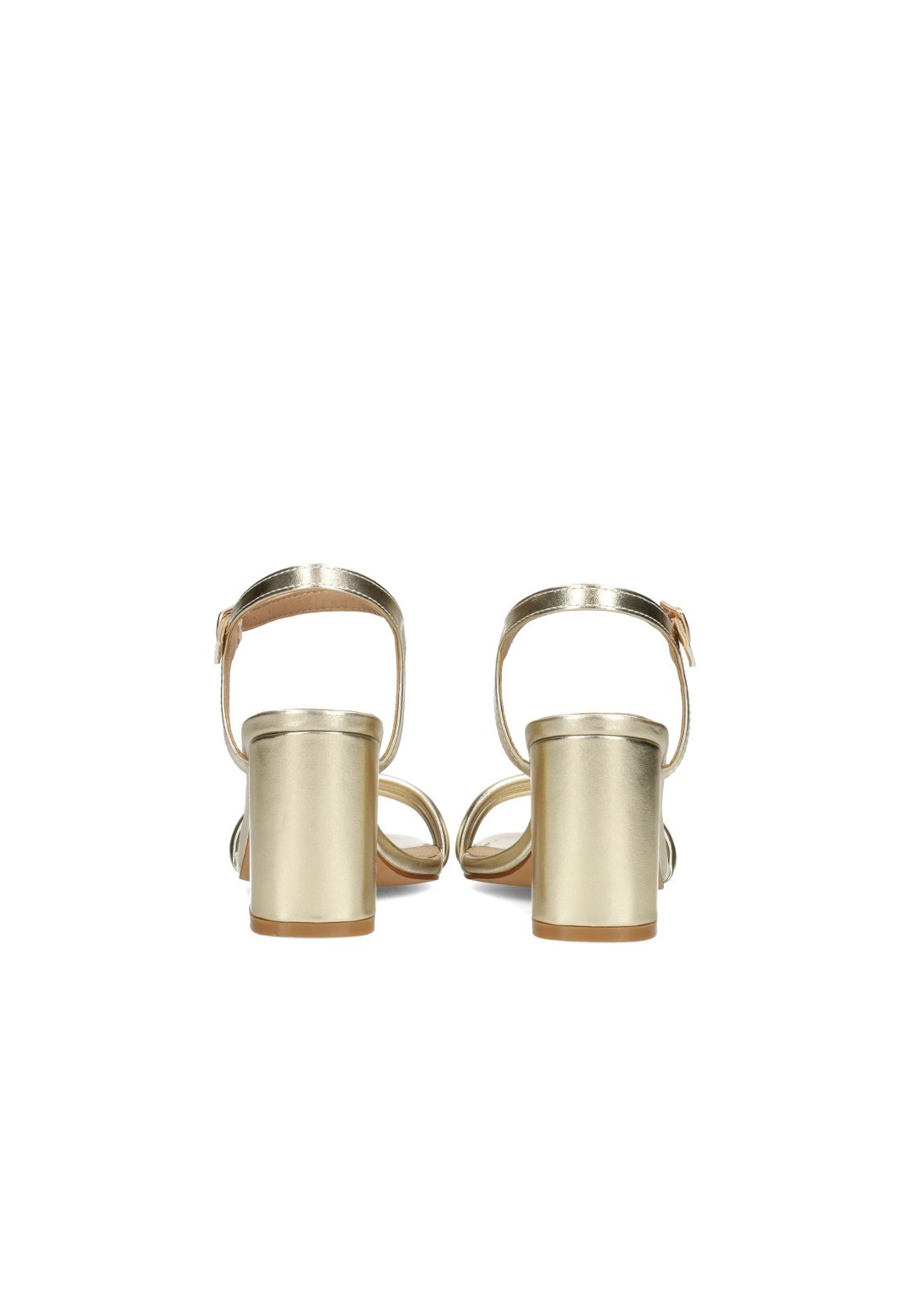 Back view of the POSH by Poelman Laurie sandals with block heel