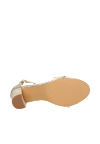 Sole view of the POSH by Poelman Laurie gold women’s heel