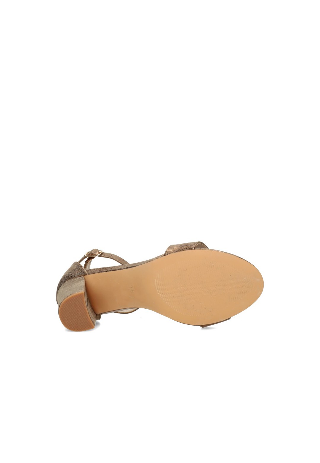 Sole view of the POSH by Poelman Laurie bronze women’s heel