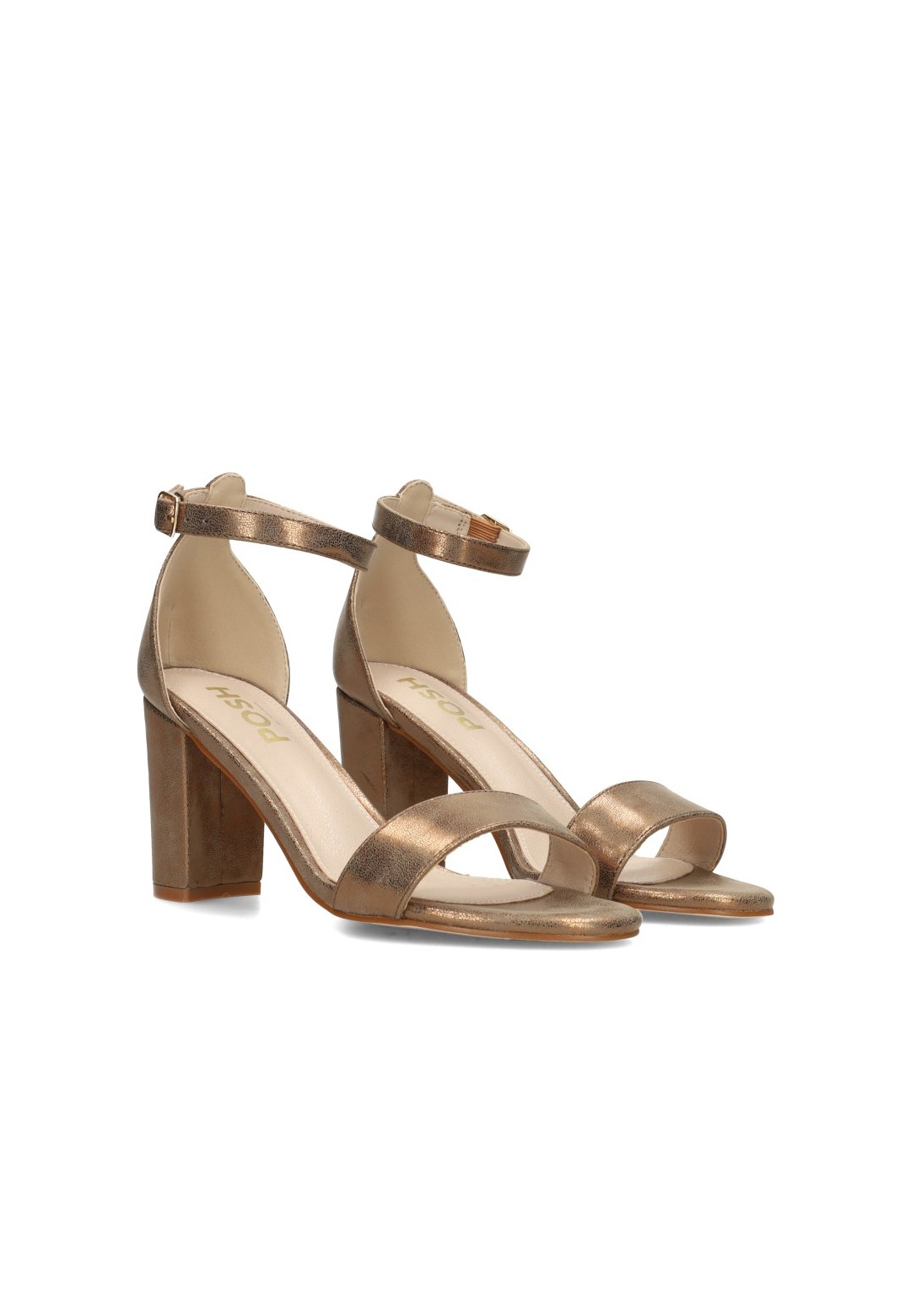Angled front view of the POSH by Poelman Laurie heels with ankle strap