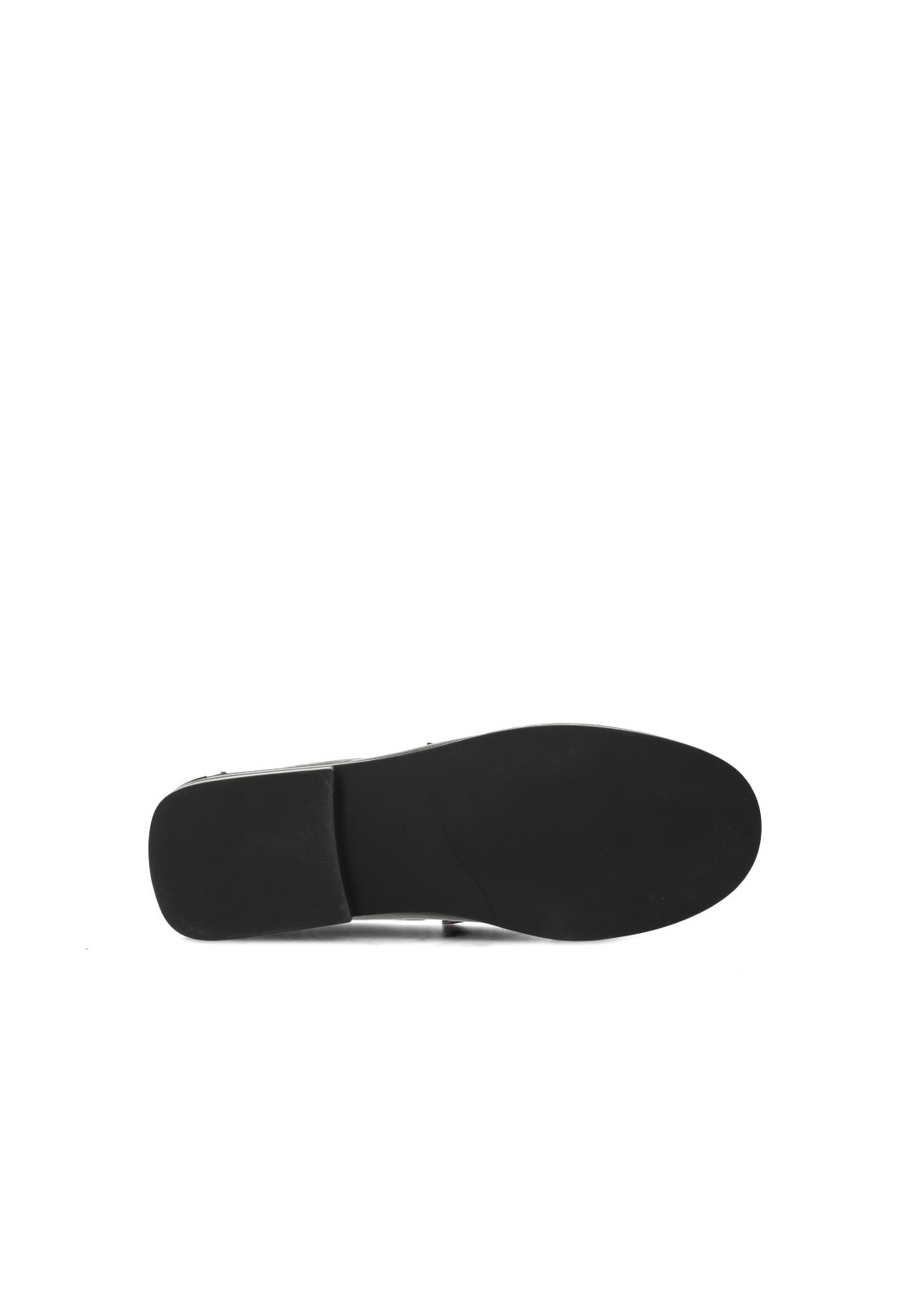 Onderzijde van de donkerbruine POSH by Poelman RHODE loafers met platte zwarte zool.