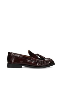 Rode POSH by Poelman RHODE loafers van lakleer met bitdetail, zijaanzicht