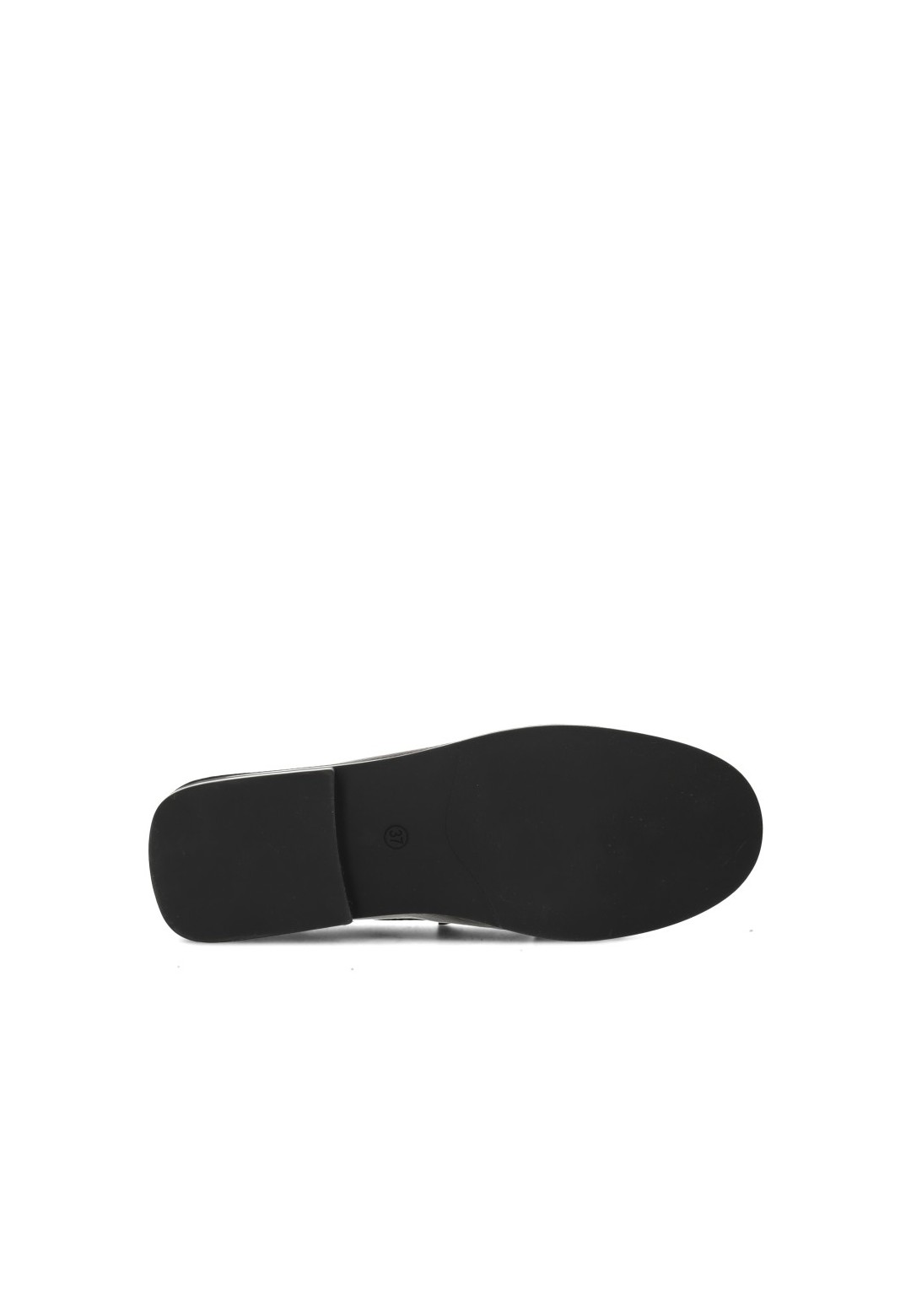 Onderzijde van de rode POSH by Poelman RHODE loafers met platte zwarte zool.