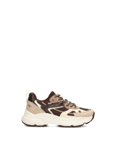 POSH By Poelman Ayoki girls' sneakers in beige, taupe and brown – side view product