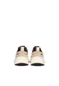 POSH By Poelman Ayoki beige, taupe and brown sneakers – back view pair