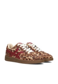 POSH By Poelman Megan dames sneakers met luipaardprint – schuin vooraanzicht