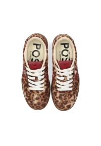 POSH By Poelman Megan dames sneakers met luipaardprint – bovenaanzicht paar