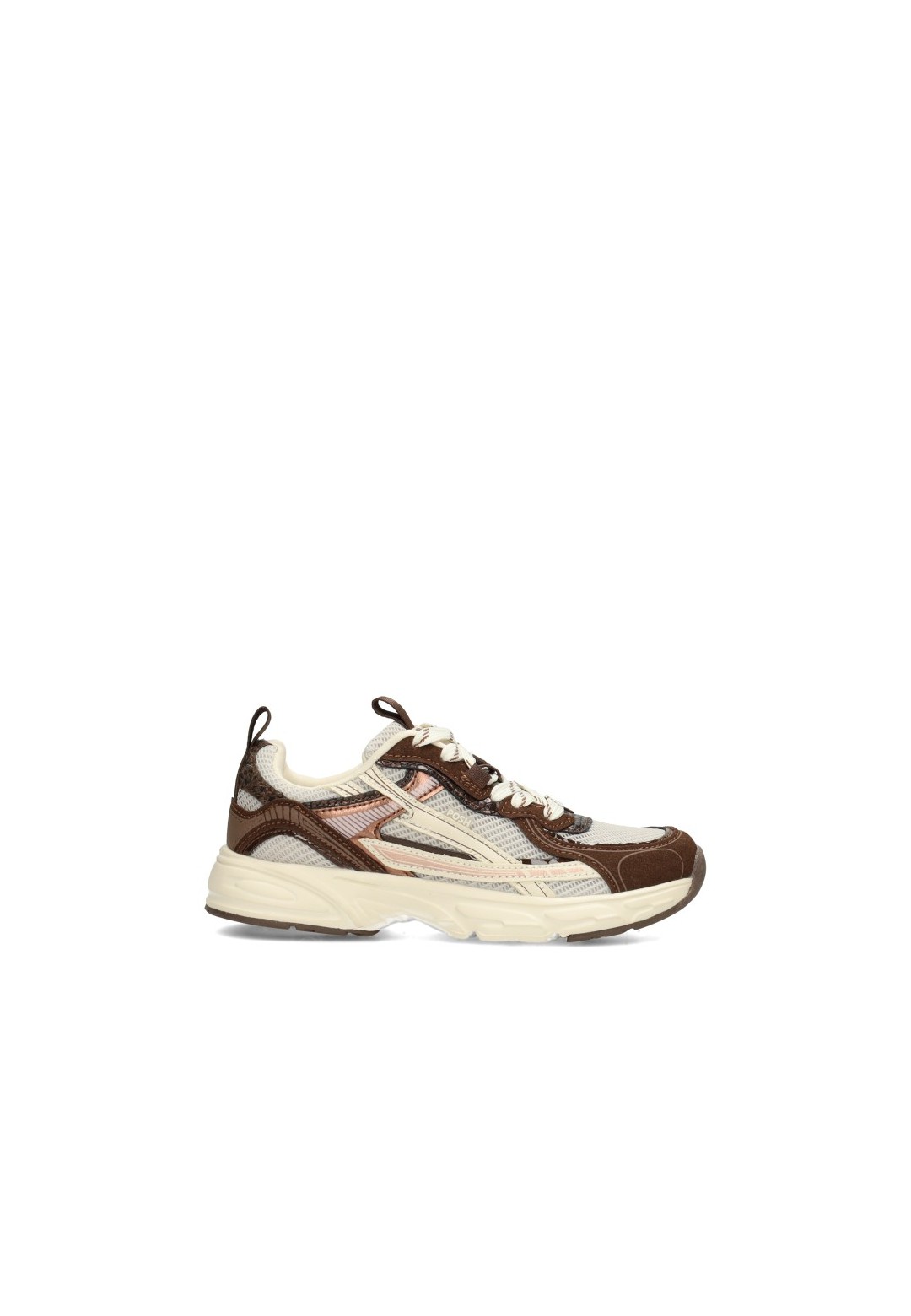 POSH by Poelman HARPER girls sneakers beige brown side view