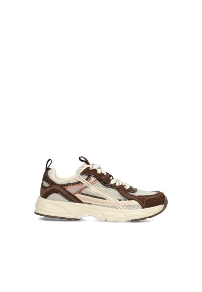 POSH by Poelman HARPER girls sneakers beige brown side view