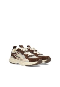 POSH by Poelman HARPER girls sneakers beige brown angled front view
