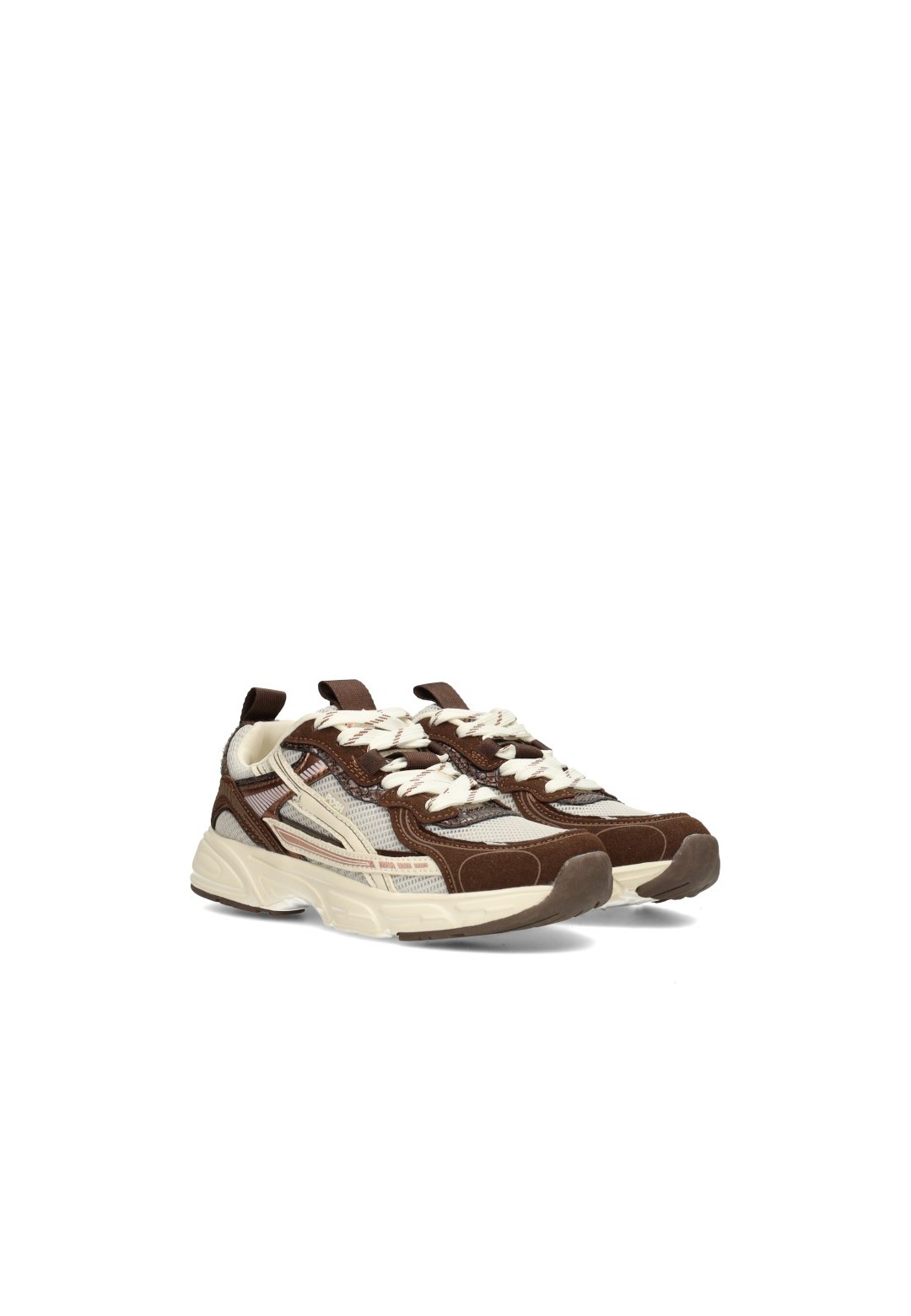 POSH by Poelman HARPER girls sneakers beige brown angled front view
