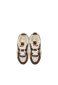 POSH by Poelman HARPER girls sneakers beige brown top view