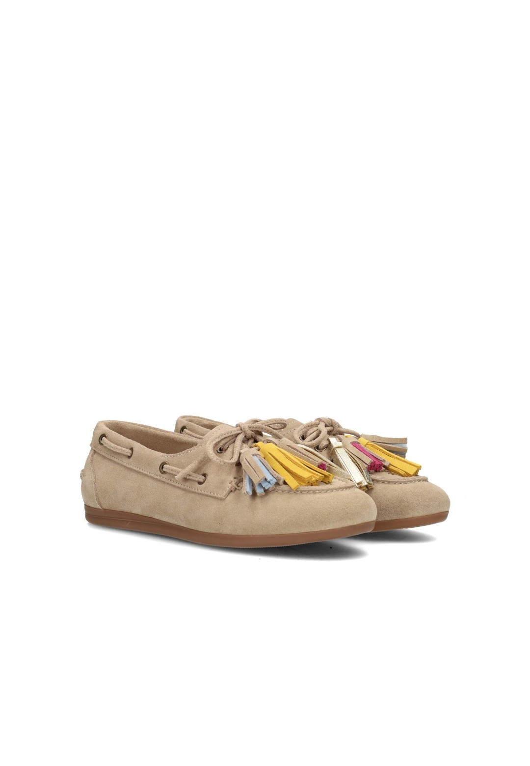 Poelman ANNE beige women's loafers with colourful details