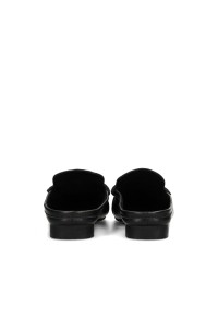 Achteraanzicht van de Poelman LOTTIE dames loafers van zwart leer