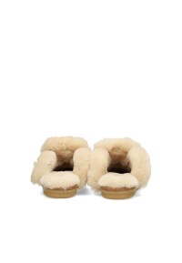Rückansicht der braunen Haboob JOLIE Wildleder-Slipper mit weichem Futter