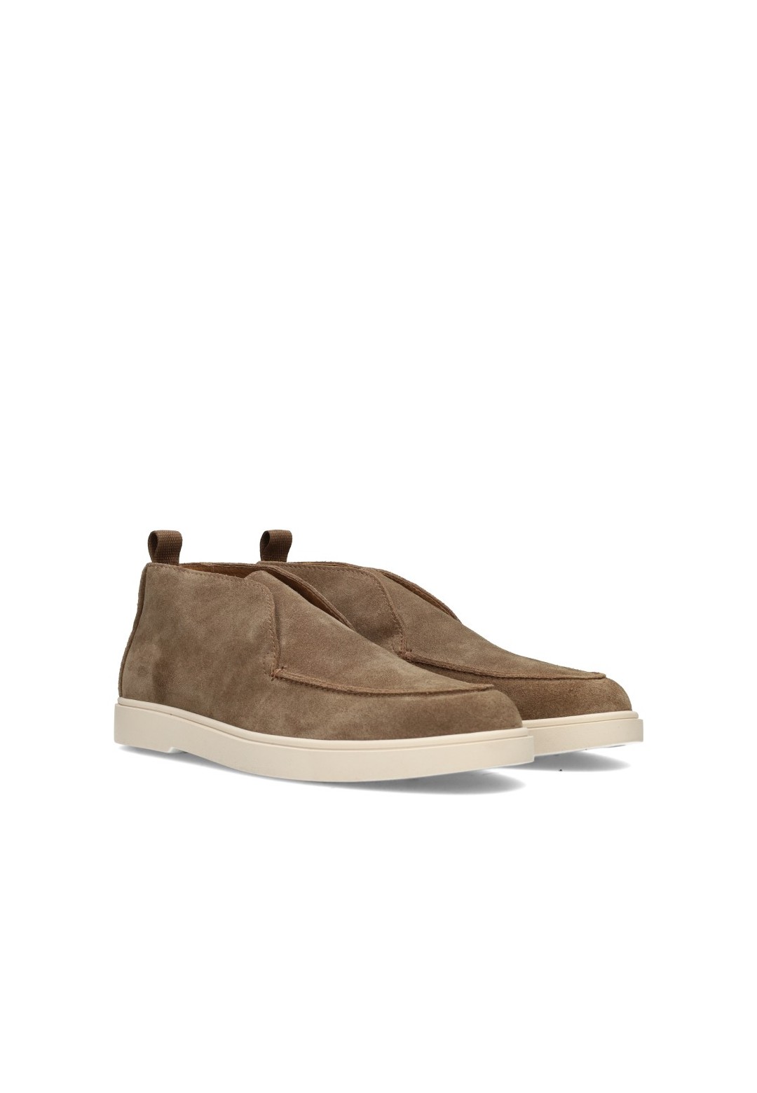 PS Poelman Milan Herren Slipper taupe – schräge Vorderansicht Produkt
