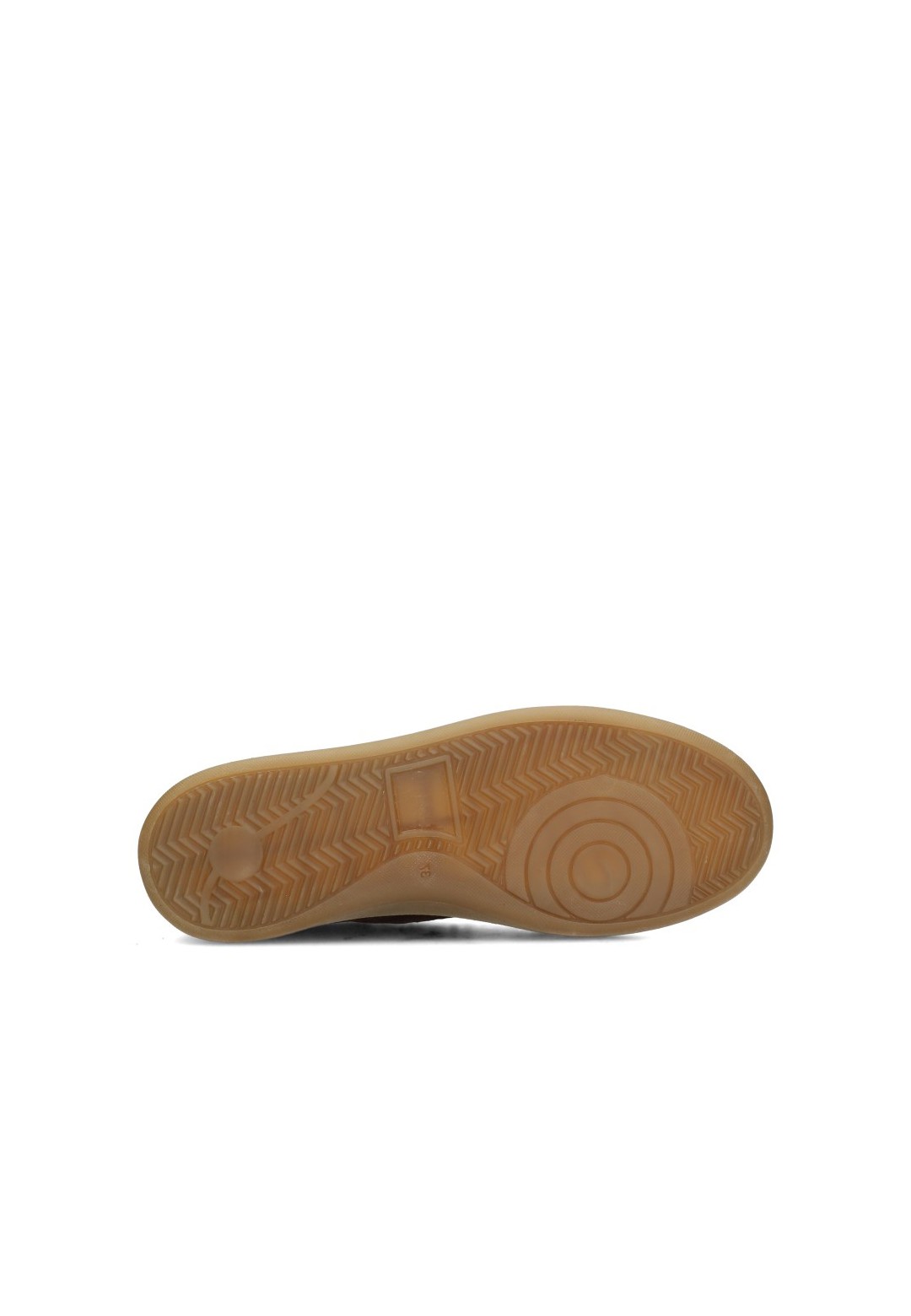 Bottom of the dark brown Skye sneakers by PS Poelman with a textured outsole for added grip.
