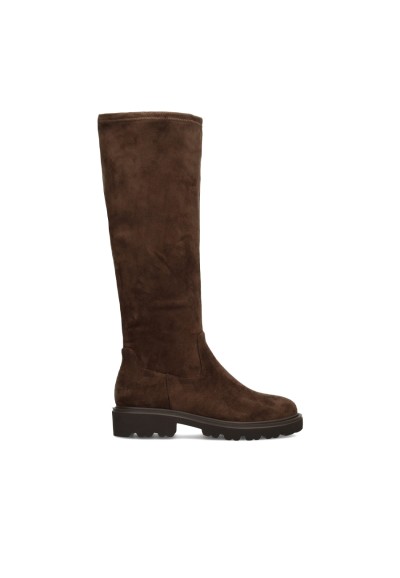 POSH By Poelman Jennifer dames laarzen bruin suède – zijaanzicht product