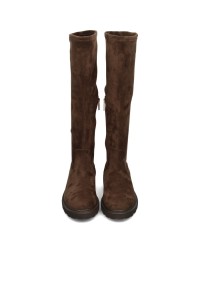 POSH By Poelman Jennifer braune Wildlederstiefel – Vorderansicht Paar
