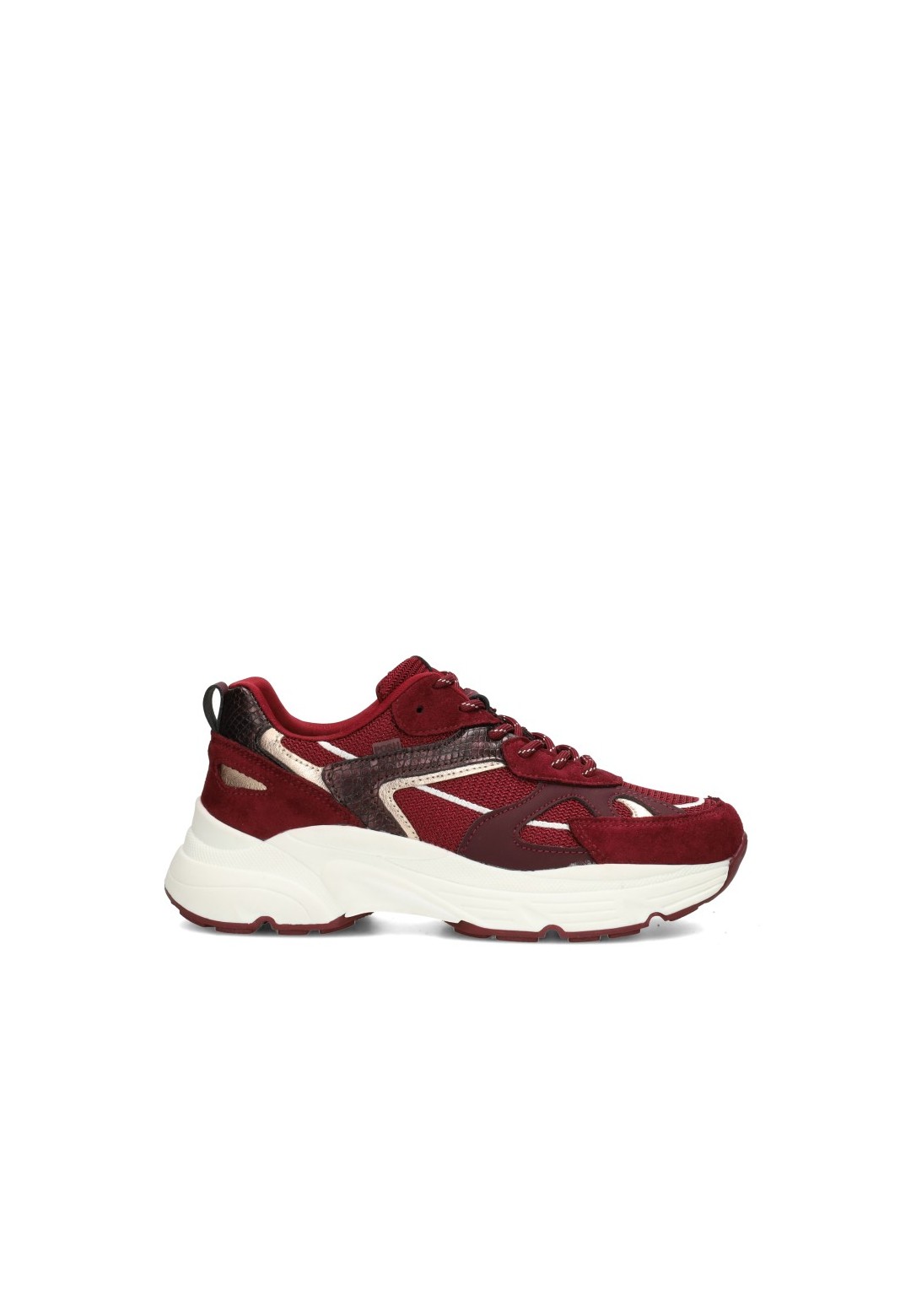POSH By Poelman Ayoki Damen Sneaker bordeaux – Seitenansicht Produkt