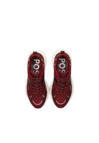POSH By Poelman Ayoki women's burgundy sneakers – top view pair