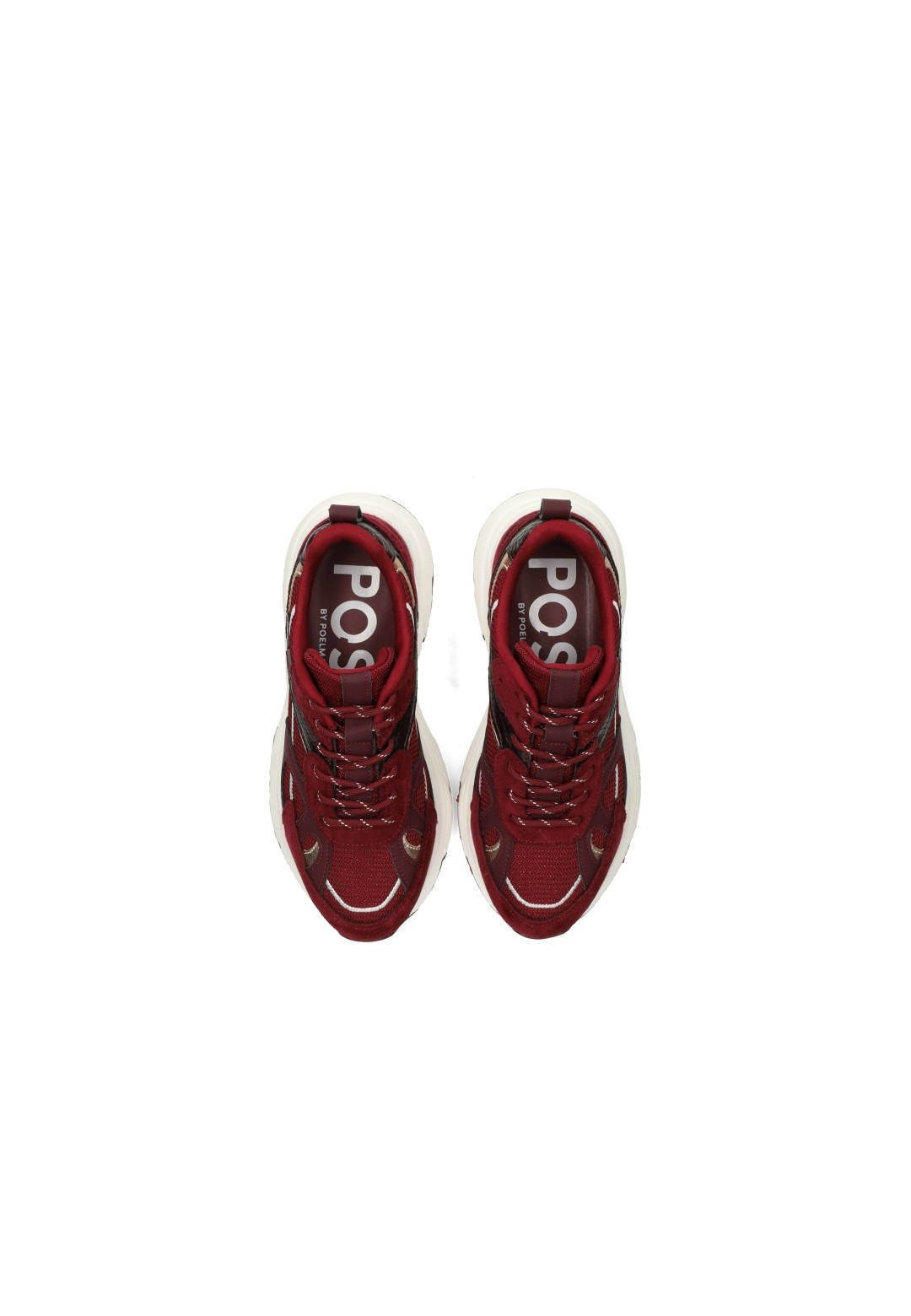 POSH By Poelman Ayoki Damen Sneaker bordeaux – Draufsicht Paar