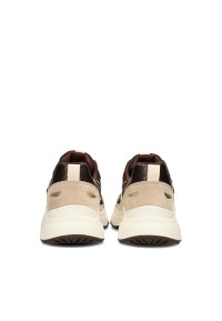 POSH By Poelman Ayoki Sneaker in Beige, Braun und Schwarz – Rückansicht Paar