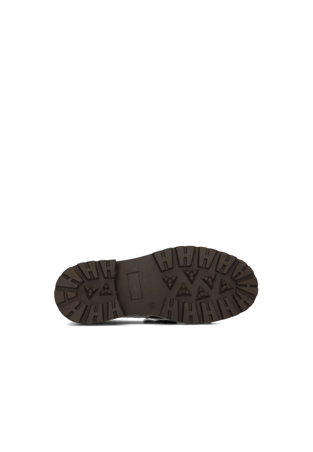 Onderzijde van de donkerbruine PS Poelman LEIN loafers met profielzool.