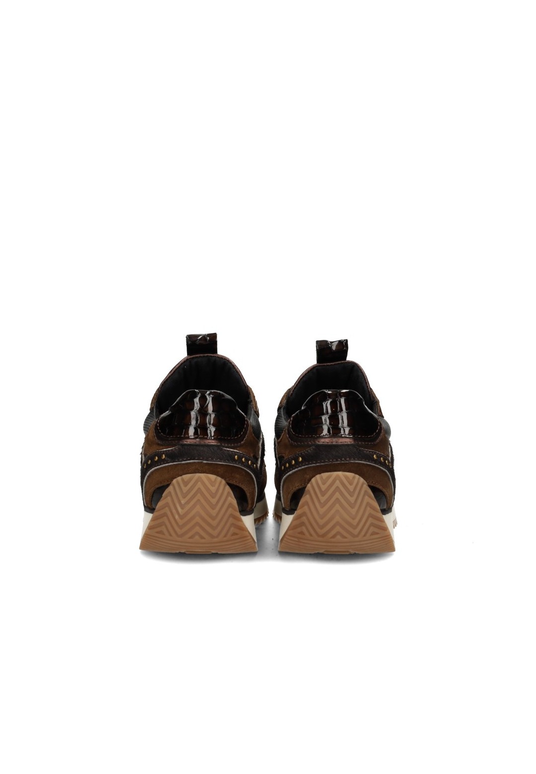 Poelman VALERIA braune Damen Sneaker – Rückansicht