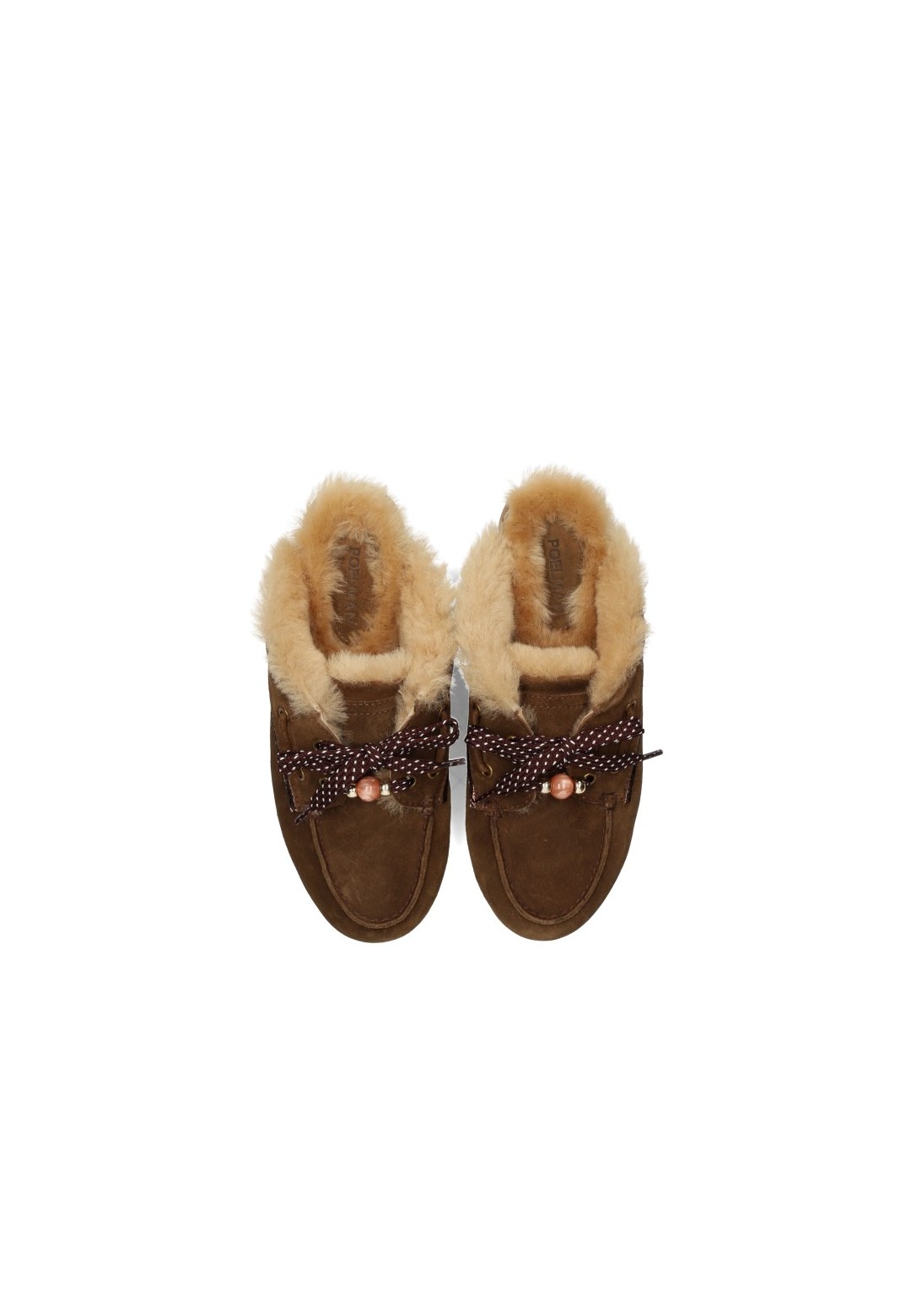 Poelman ISA bruine dames loafers bovenaanzicht