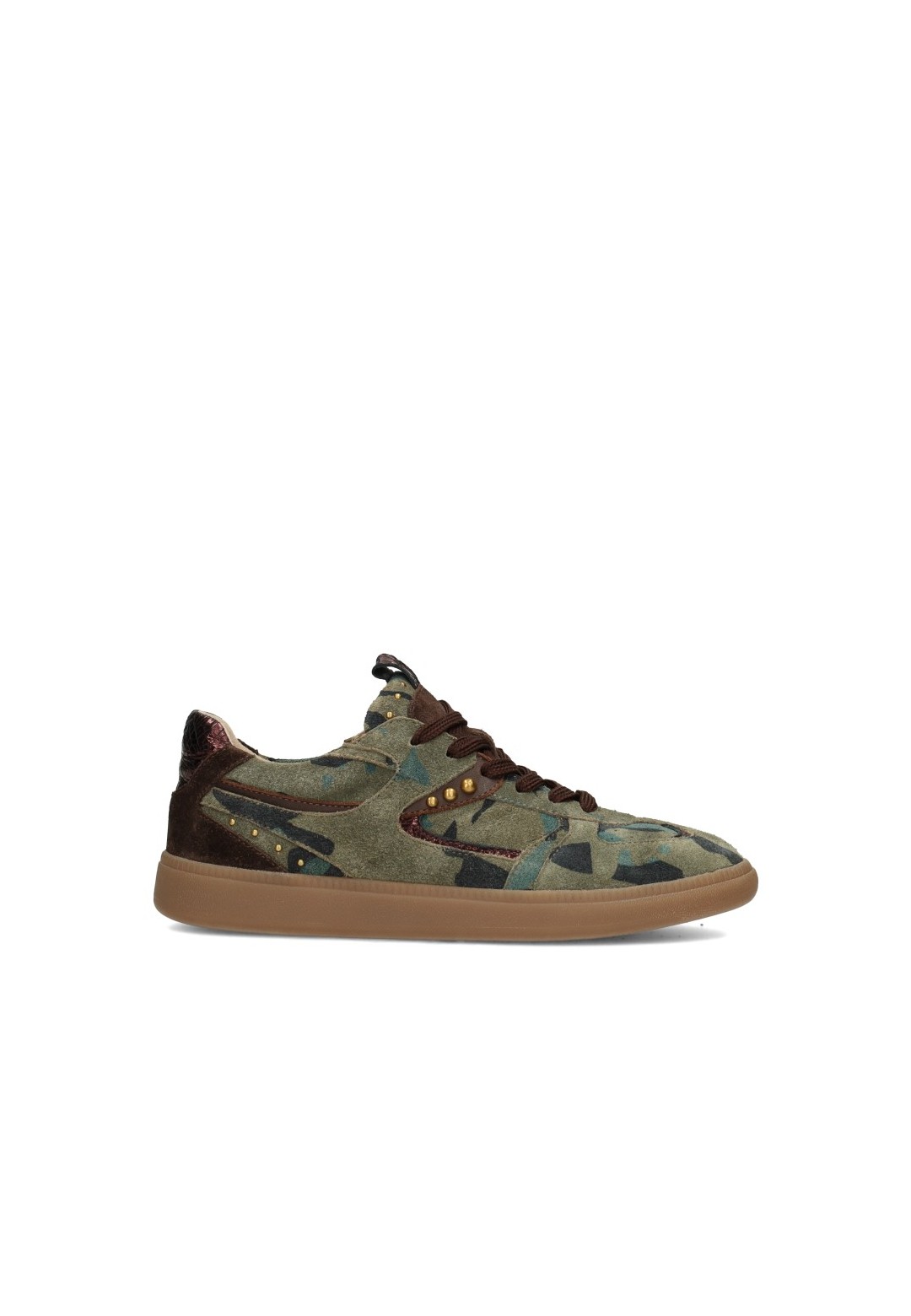 Poelman Skye women's green camouflage sneakers – side view product