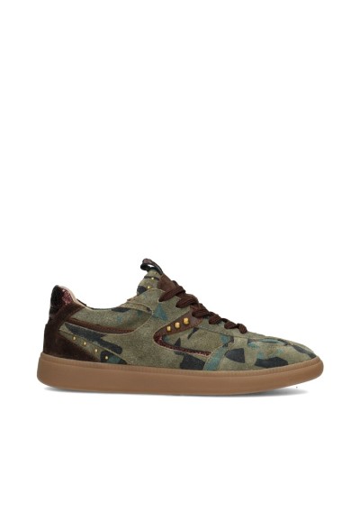 Poelman Skye women's green camouflage sneakers – side view product