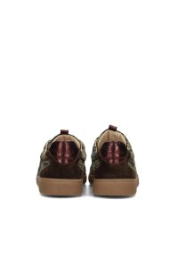 Poelman Skye green camouflage sneakers – back view pair