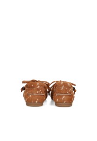 Rückansicht der cognacfarbenen Poelman MIRA Loafer.