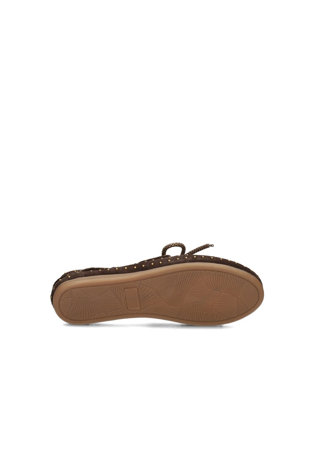 Onderzijde van de Poelman Sira loafers met platte zool in lichtbruin.