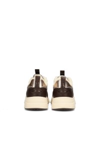 POSH By Poelman Kiki Rose beige, brown and gold sneakers – back view pair
