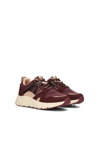 POSH By Poelman Carocel girls' burgundy sneakers – angled front view
