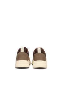 POSH By Poelman Carocel beige, taupe and brown sneakers – back view pair