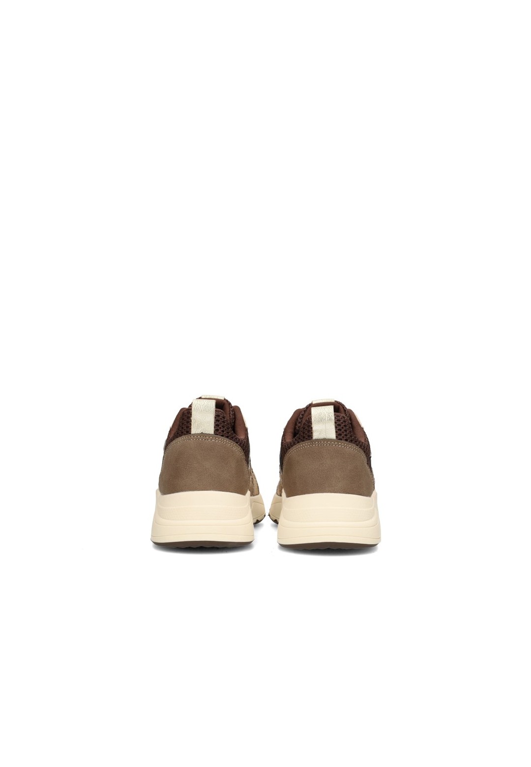 POSH By Poelman Carocel beige, taupe and brown sneakers – back view pair