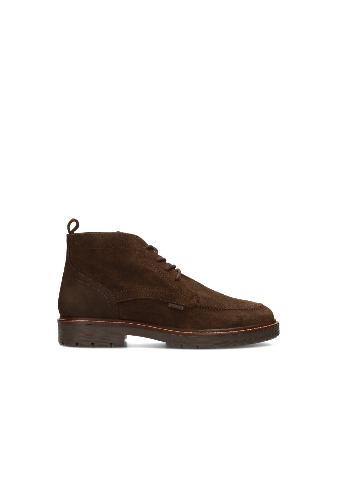 Poelman NICK brown suede men's lace-up shoes – side view