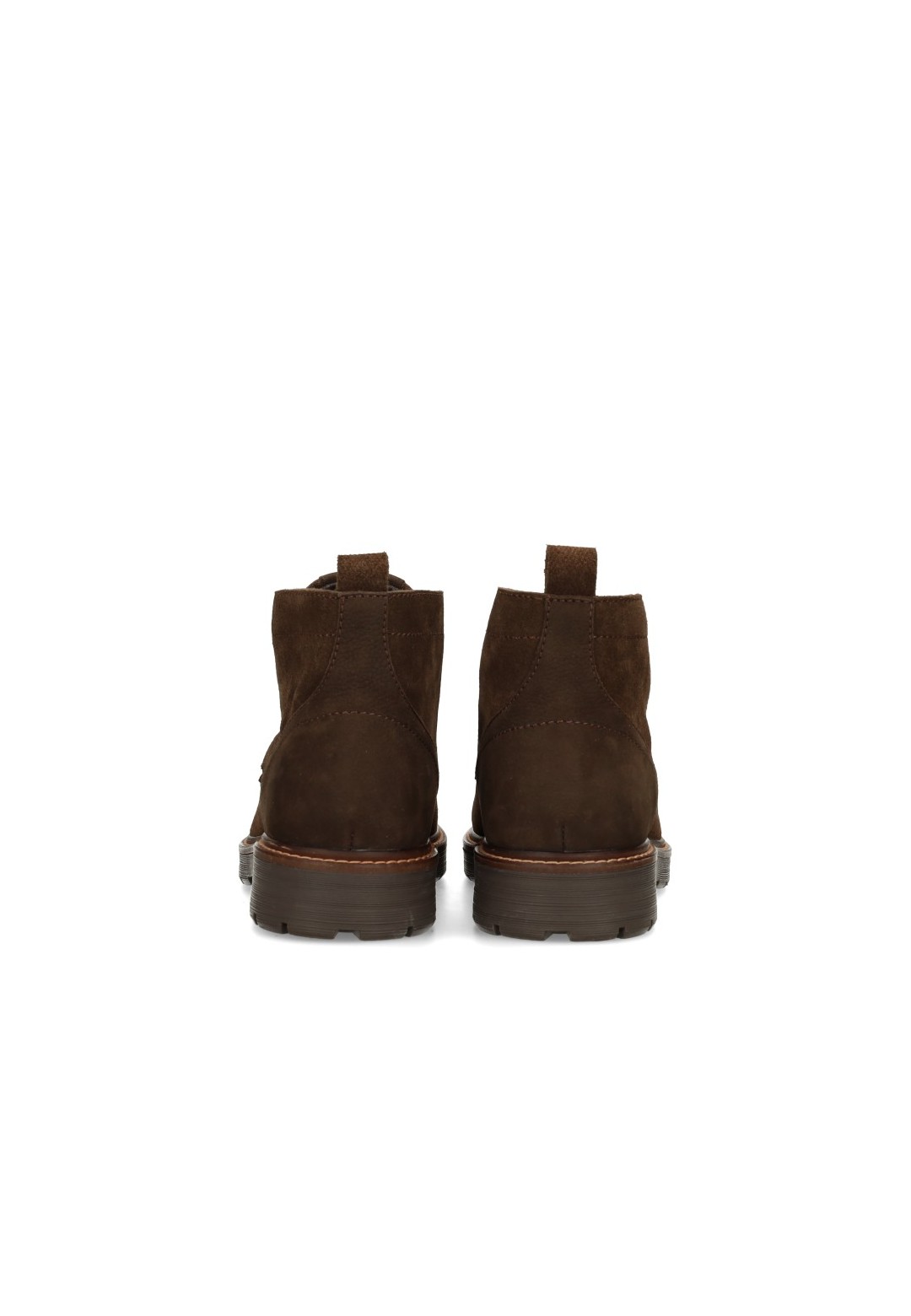 Poelman NICK brown suede men's lace-up shoes – rear view
