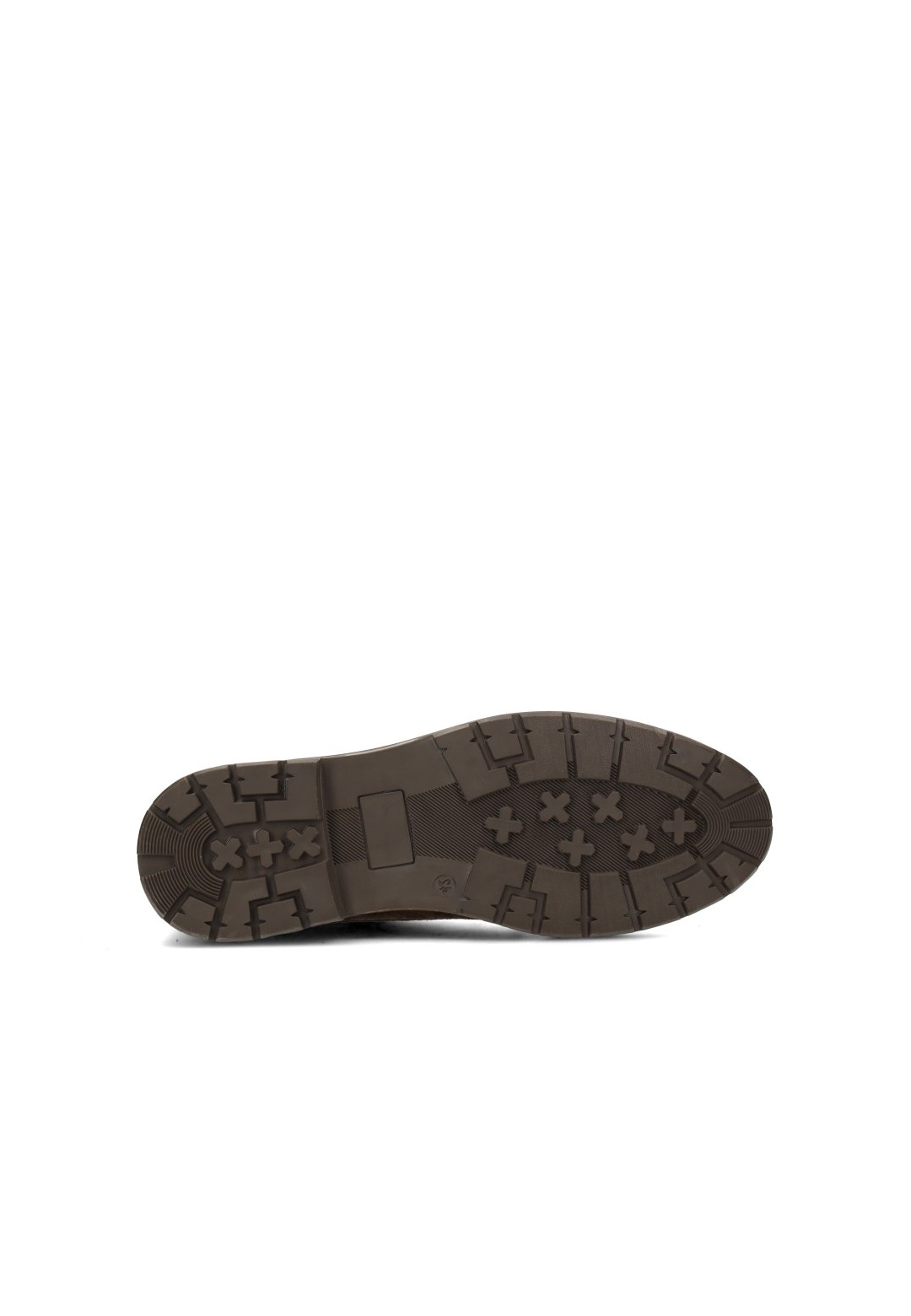 Poelman NICK brown suede men's lace-up shoes – tread sole