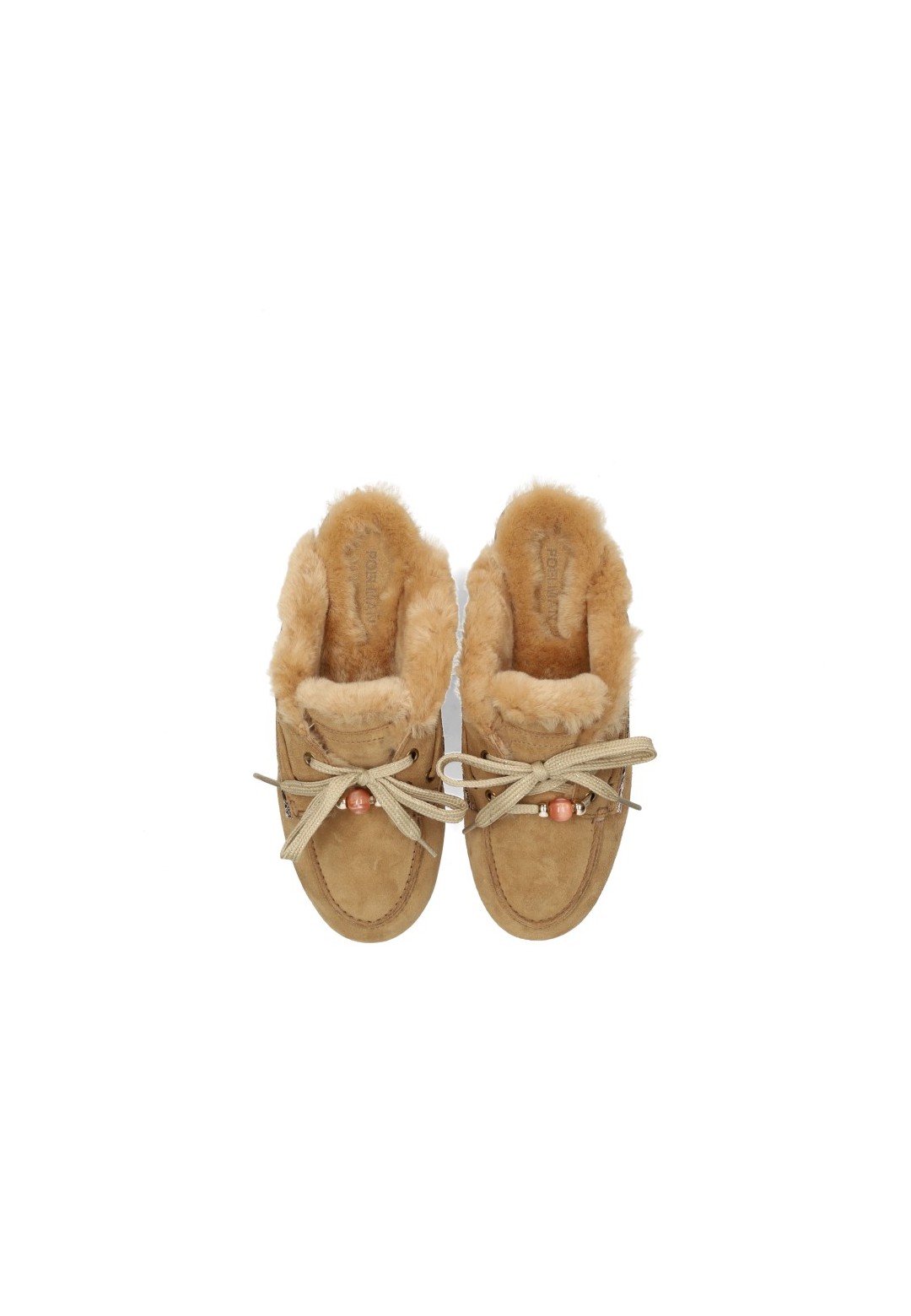 Poelman ISA beige dames loafers bovenaanzicht