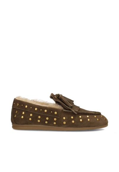 Poelman LISA dames loafers leer met studs