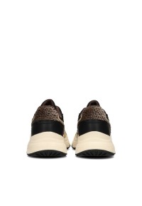 POSH By Poelman Angy zwart-beige sneakers – achteraanzicht paar