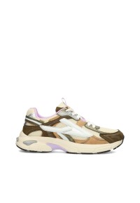 POSH By Poelman Ginny dames sneakers wit met goud en lila – zijaanzicht product