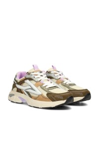 POSH By Poelman Ginny dames sneakers wit met goud en lila – schuin vooraanzicht