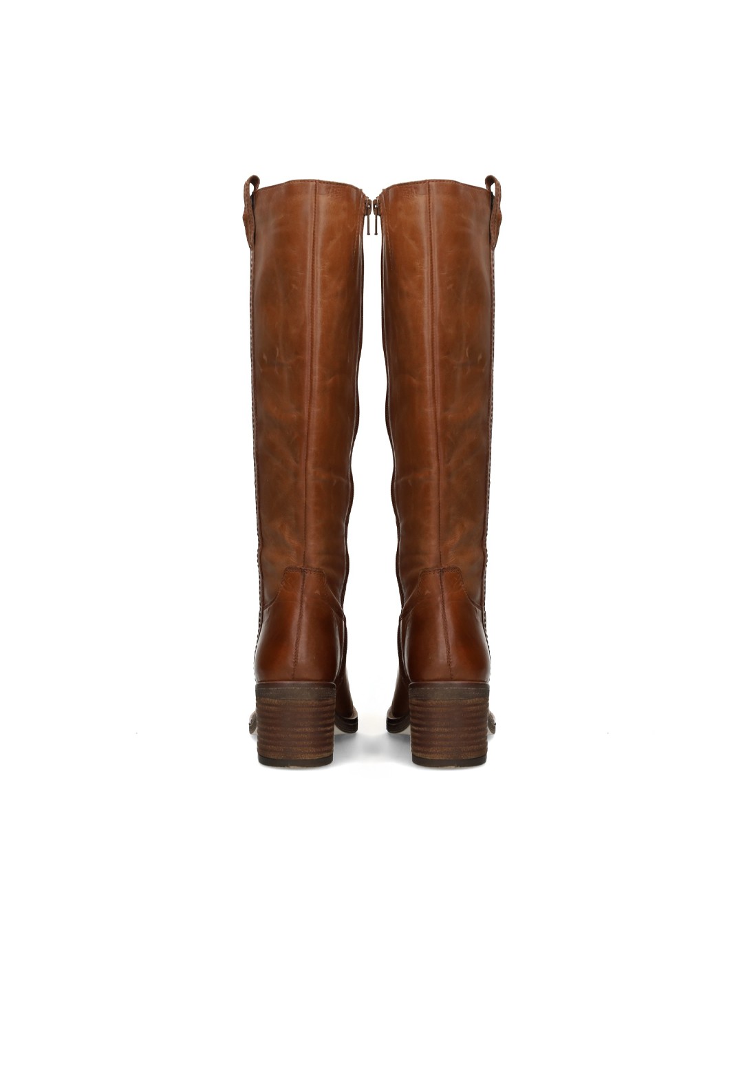 Poelman LINA cognac leather women's boots back view